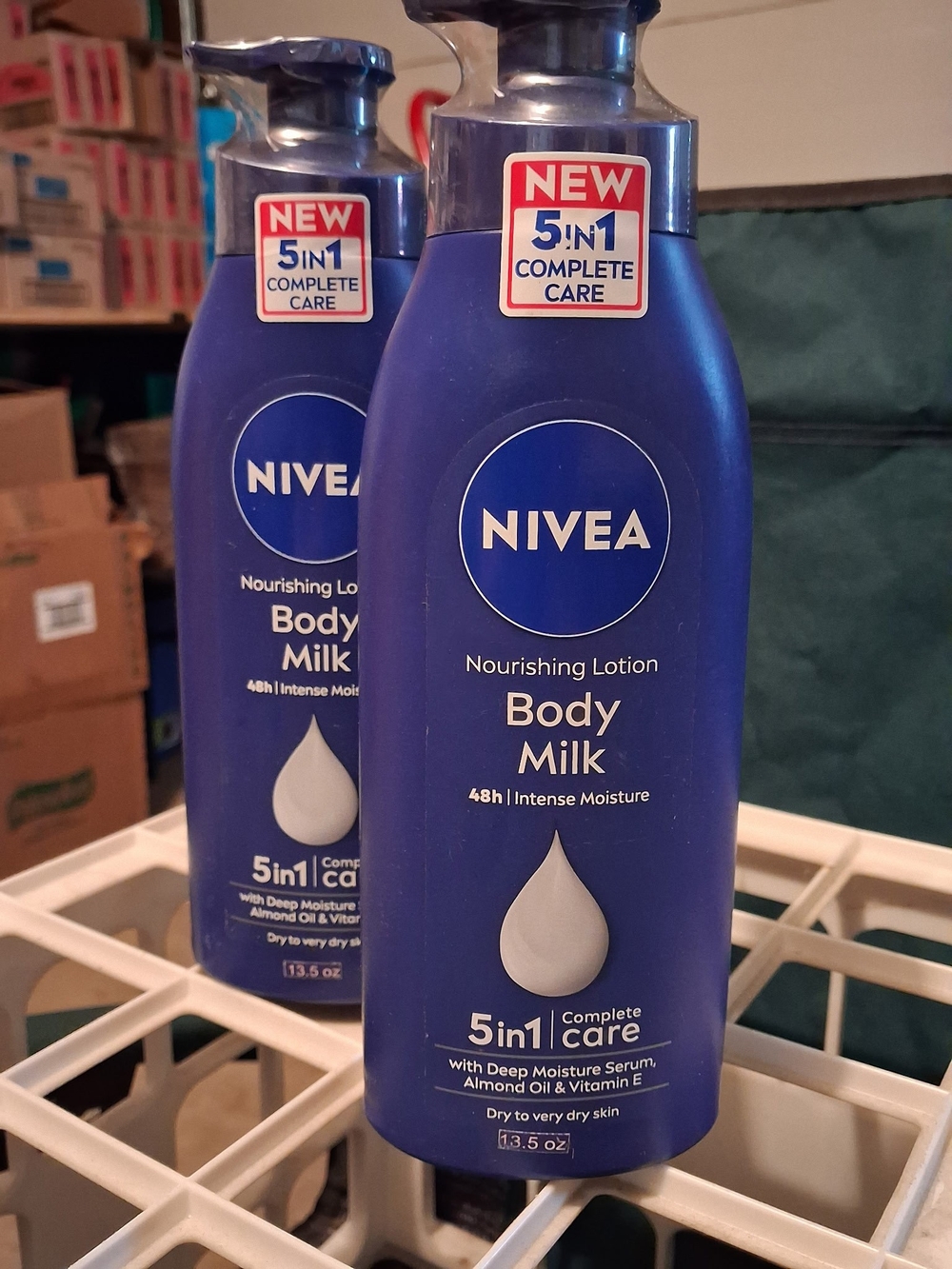 2 Bottles Of NIVEA Body Milk Nourishing Lotion - Blue Bottle